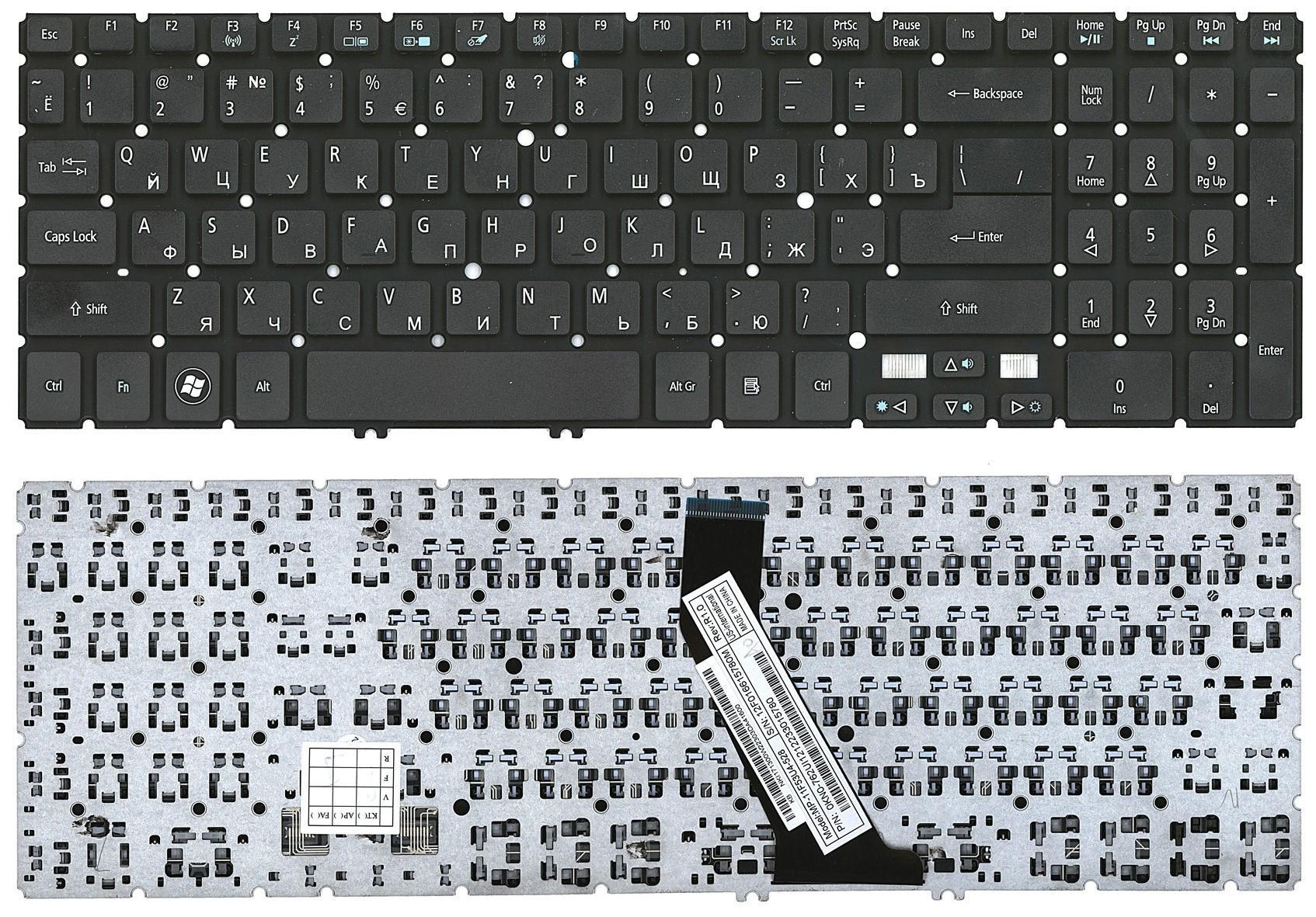Клавиатура для ноутбука Acer Aspire Timeline M3-581/M5-581/V5-531/V5-551/V5-571 Black
