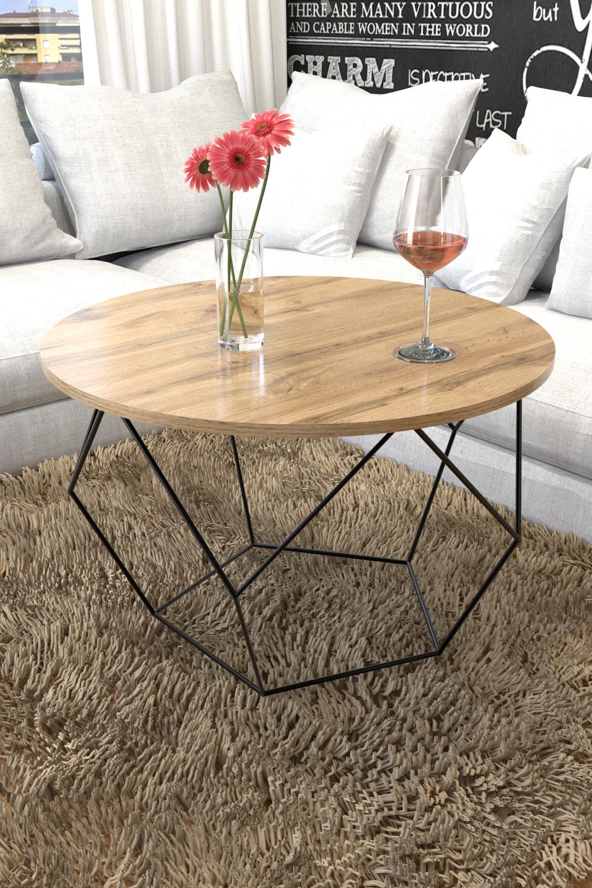 Журнальний стіл EcoLoft Онікс DSP-1282-1 в стилі лофт Дуб Аппалачі (29878774) - фото 3 Журнальний стіл EcoLoft Онікс DSP-1282-1 в стилі лофт Дуб Аппалачі (29878774) - фото 3