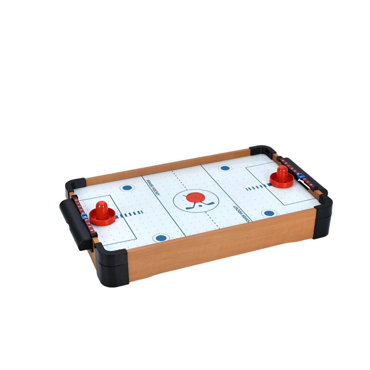 Настольная игра Аэрохоккей 2493 деревянный счетчик очков на батарейках 55,5x30,8x7,5 см
