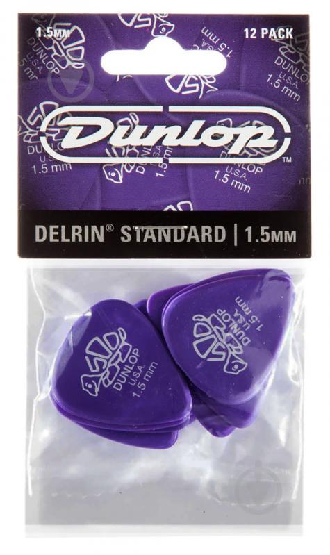 Медиаторы Dunlop 41P1.5 Delrin 500 Standard Plectrum Player's Pack 1.5 mm (12 шт.)