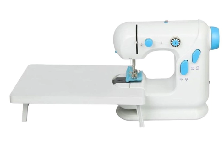 Швейная машинка портативная Mini sewing machine LY-101 с круглой вилкой со столом-удлинителем (MLD_V183)