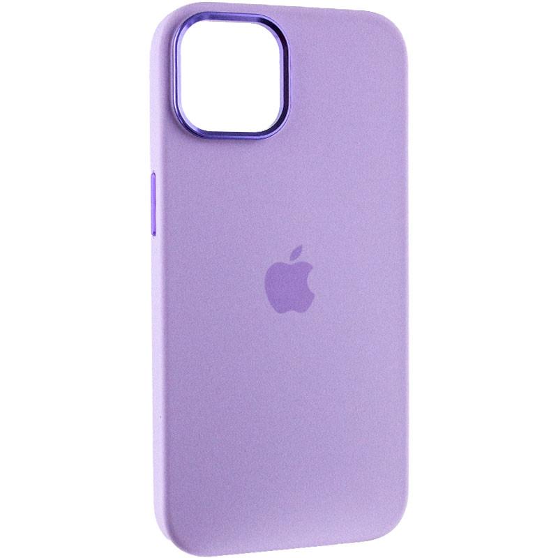 Противоударный чехол Silicone Case Metal Buttons (AA) для Apple iPhone 12 Pro Max (6.7") Сиреневый / Lilac - фото 1