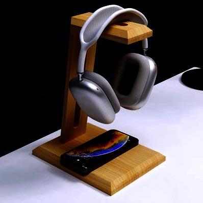 Стойка для наушников из дерева Макфери сиена (НУП-002205)