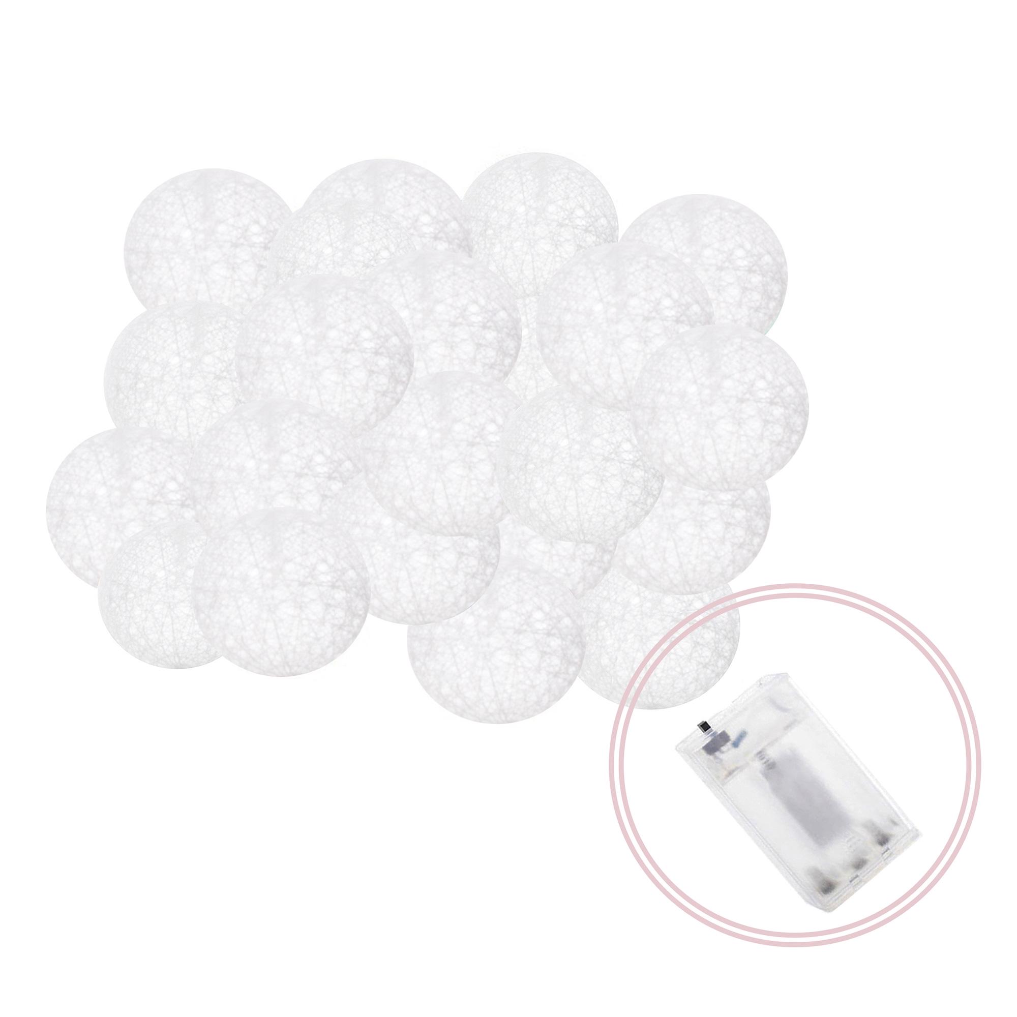 Гірлянда на батарейках Springos Cotton Balls 30 LED 6 м Warm white (CL0049) - фото 5 Гірлянда на батарейках Springos Cotton Balls 30 LED 6 м Warm white (CL0049) - фото 5