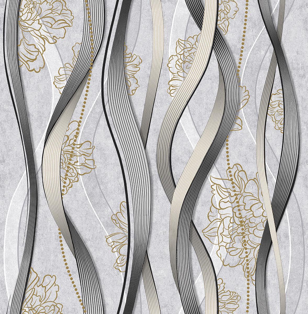 Шпалери паперові дуплекс Континент Зої Сірий (136)