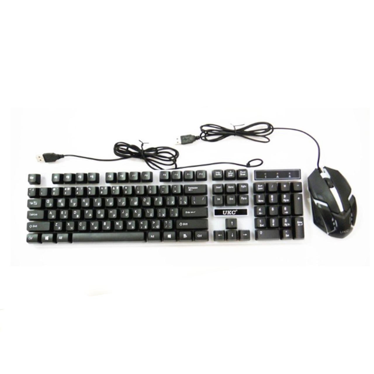 Клавіатура провідна та миша UKC Led M416