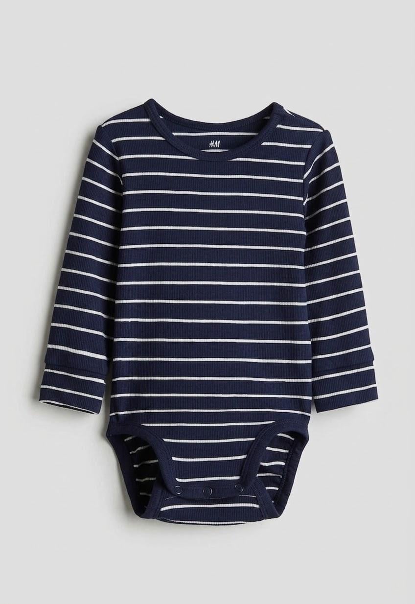 Боді дитяче для новонароджених хлопчиків H&M 68 см Темно-синій (26012701D1)