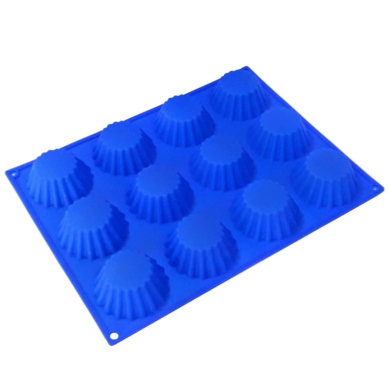 Силиконовая форма MagicKitchen №424 12в1 для кексов и маффинов (201469)