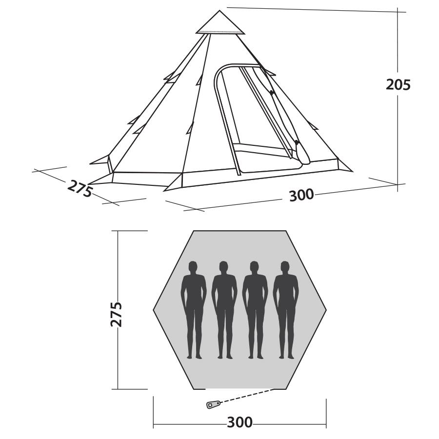 Намет Easy Camp Tent Bolide 400 Burgundy Red (120337) - фото 2