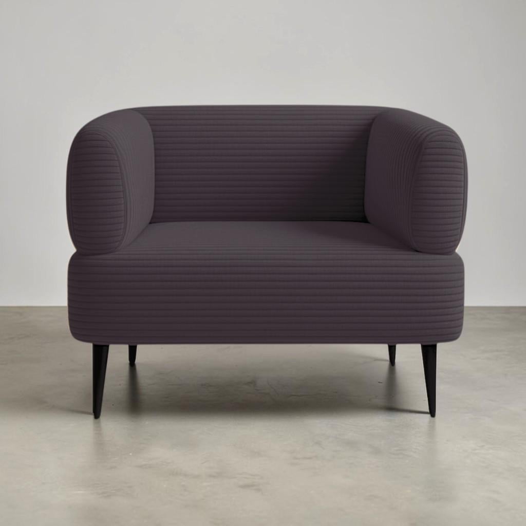 Кресло офисное ТОБІ ШО Бенно-1 с подлокотниками 1000х720х750 мм велюр/вельвет Lotus 15/Grey Brown (kjk7863)