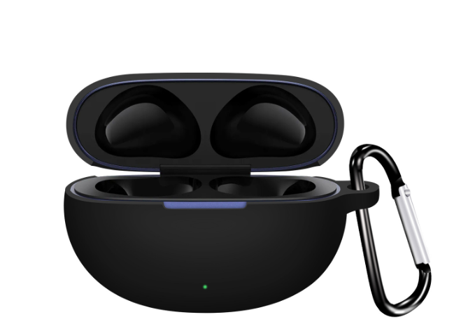 Чехол-накладка CDK Silicone Candy Friendly с карабином для Realme Buds Air 6 Black (017343)