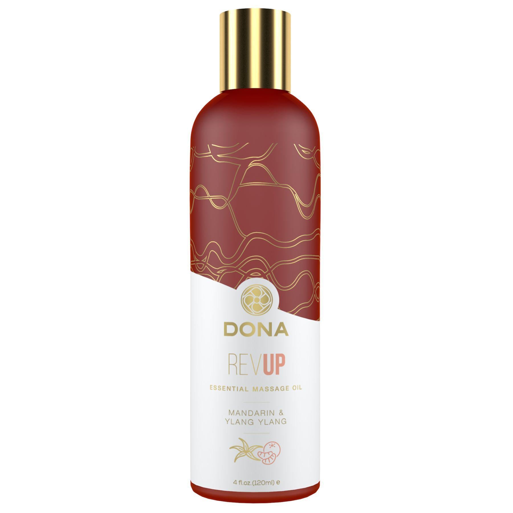 Натуральное массажное масло DONA Rev Up Mandarin & Ylang YIang с эфирными маслами 120 мл
