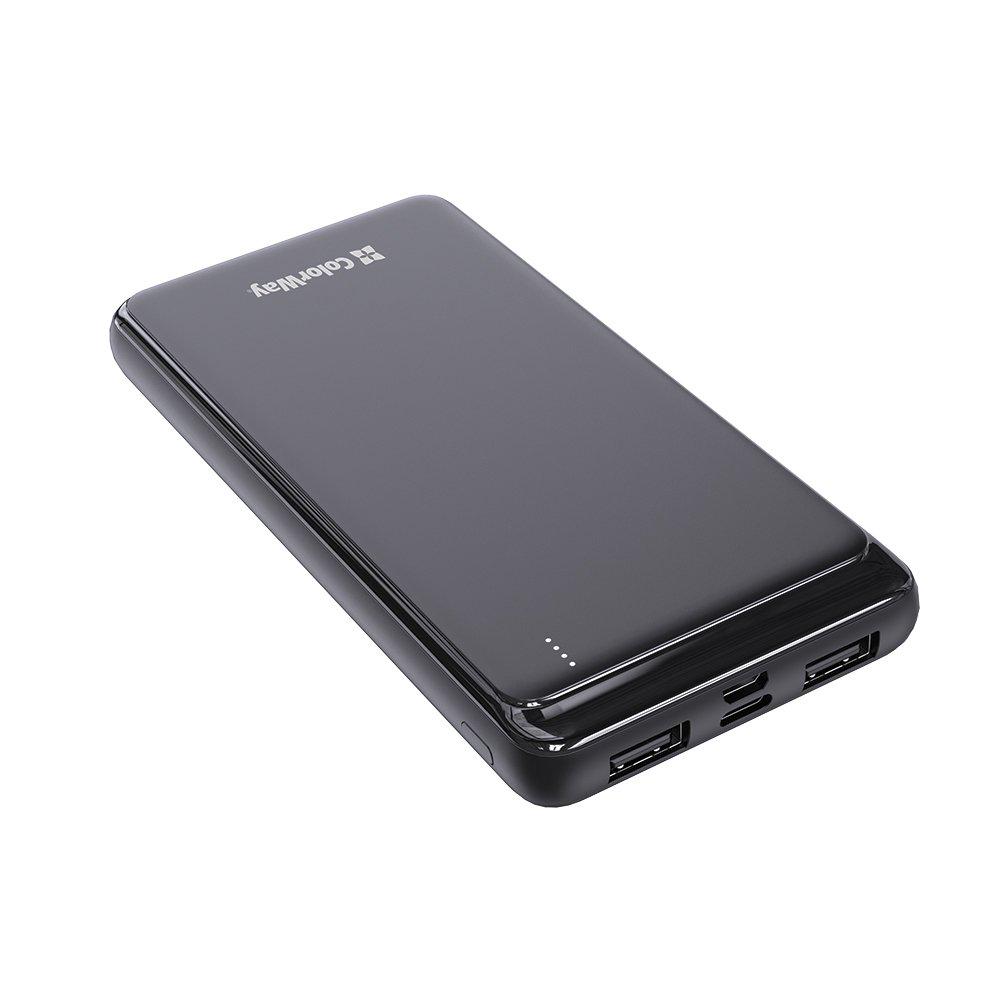 Повербанк ColorWay Slim 10000 mAh Black (CW-PB100LPF2BK) - фото 1