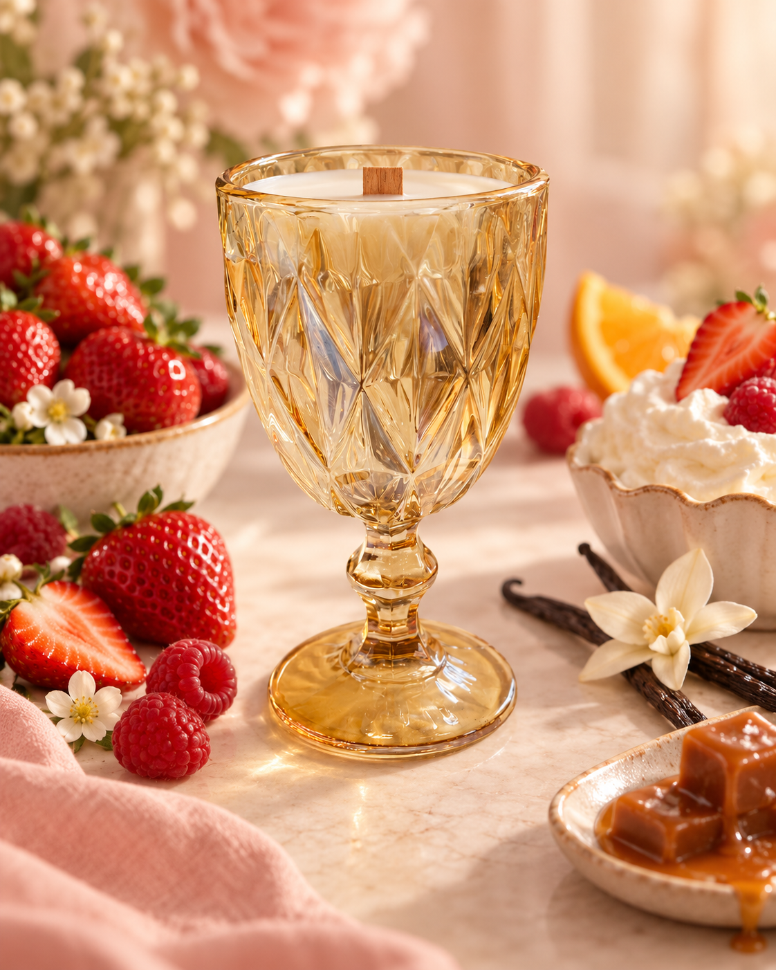 Свеча ароматическая Franterro Grail Strawberries&Cream 220 г (FRN-1095)