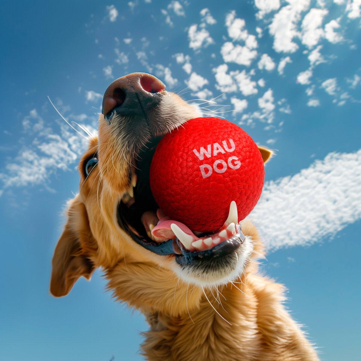 Игрушка для собак WAUDOG Fun Red Ball термопластичный полиуретан 70 мм (25881232) - фото 5