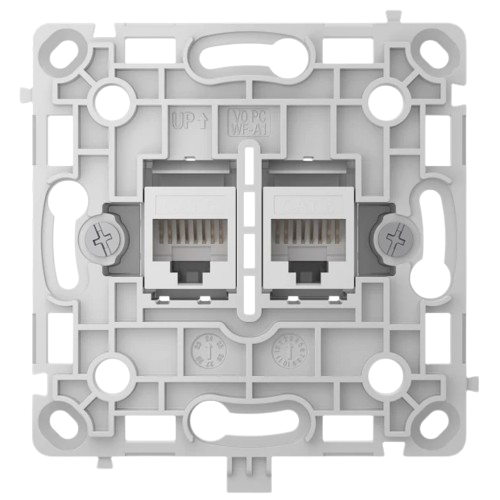 Механізм інтернет розетки Ajax OutletCore LAN до 1 Гбіт/с CAT.5e та CAT.6 для 4K White (31022355)