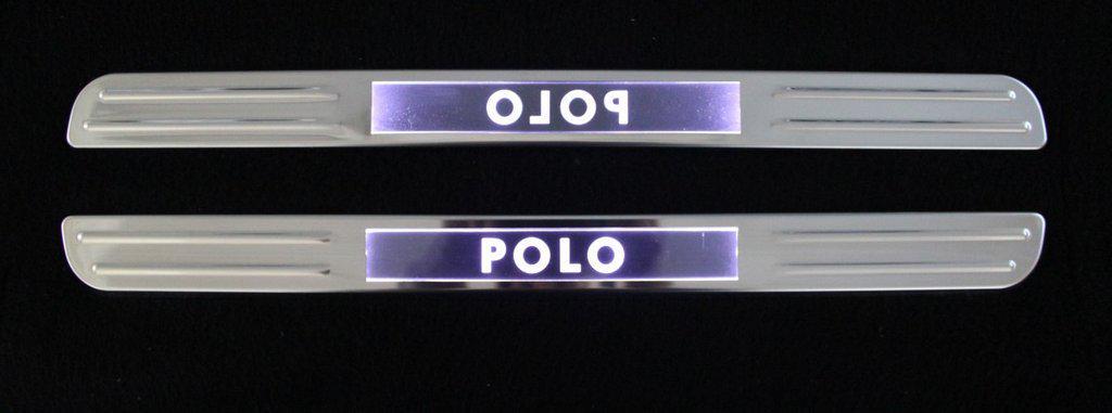 Беспроводные пороги с подсветкой для Volkswagen Polo 2010-2017 гг 2 шт.. Беспроводные пороги с подсветкой для Volkswagen Polo 2010-2017 гг 2 шт..