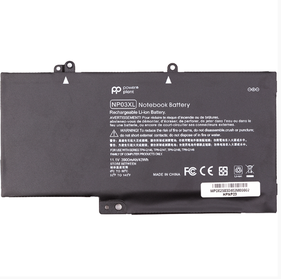 Аккумулятор PowerPlant для ноутбуков HP Envy 15-U010DX NP03XL 11,1V 3900mAh
