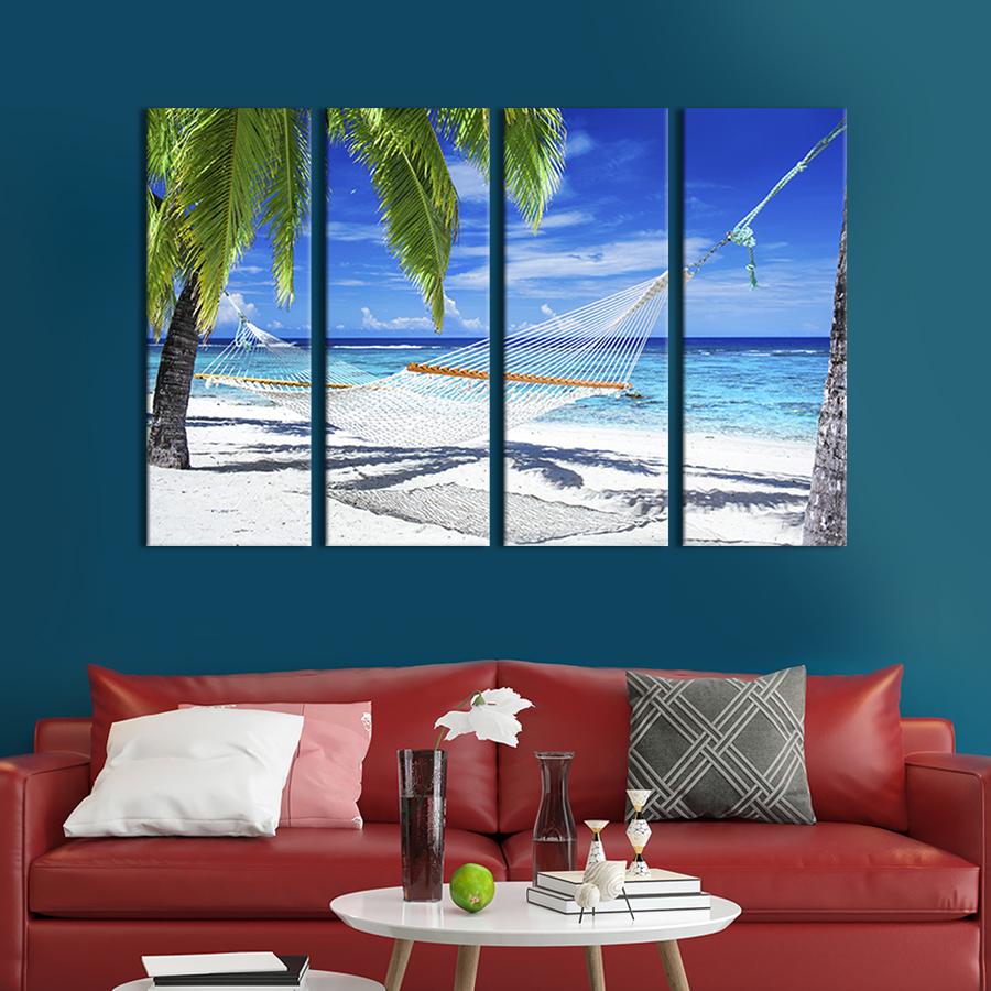 Модульная картина из 4 частей Пляжный гамак 149x93 см (417-41)