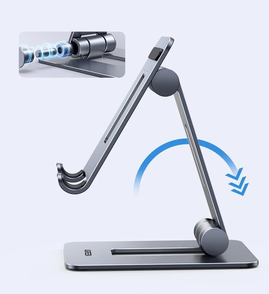 Подставка для телефона/планшета UGREEN настольная металлическая складная алюминиевая Серый (15608) - фото 13
