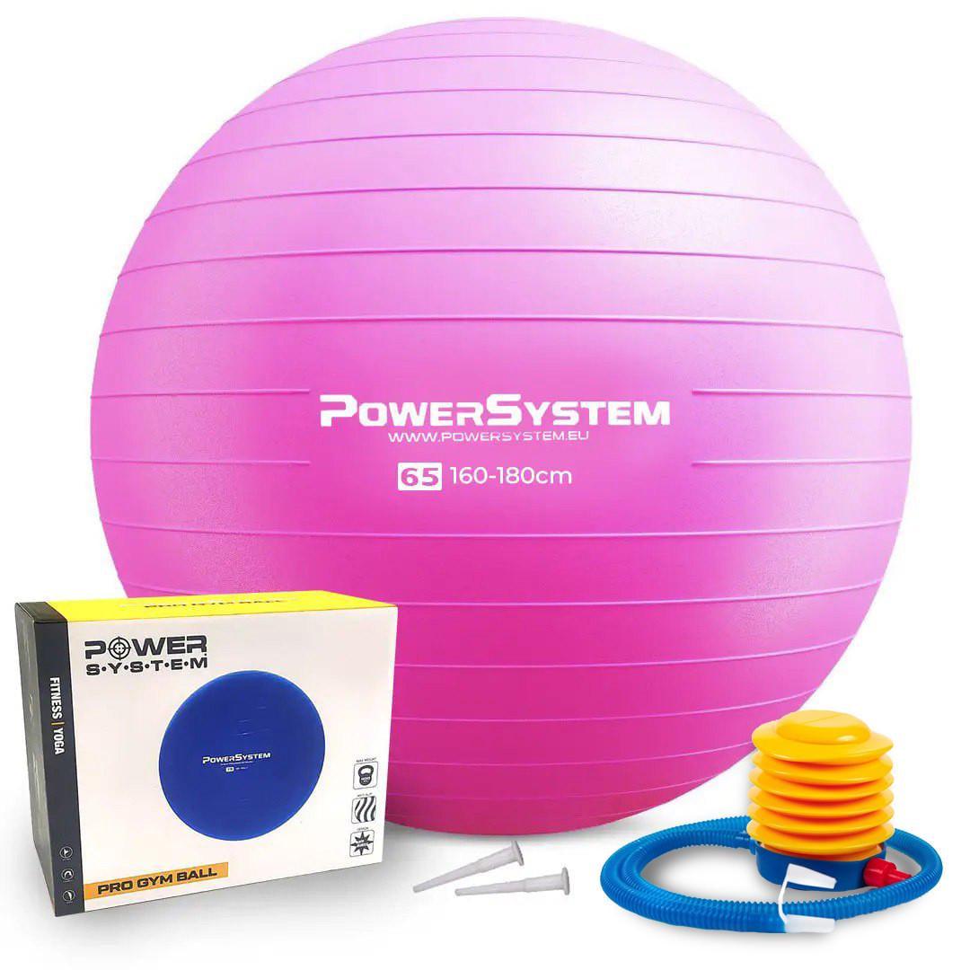 Мяч для фитнеса Power System PS-4012 PRO Gymball Ø 65 см Pink (3070020791)