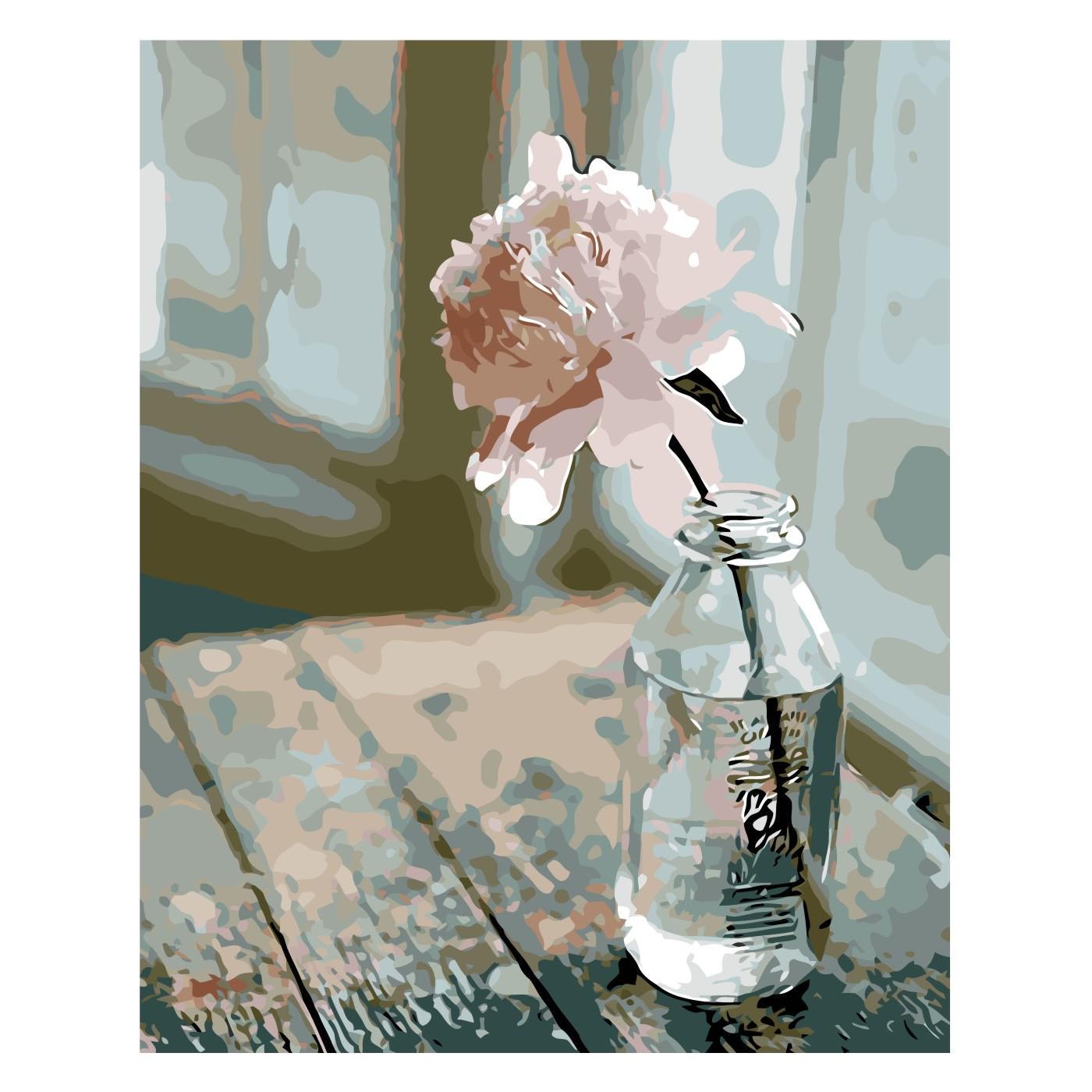 Картина по номерам Strateg Нежный розовый пион 40x50 см (VA-2106)