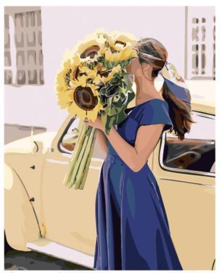 Картина по номерам Strateg Цветы Подсолнухи для любимой 40х50 см в термопакете (SY6064)