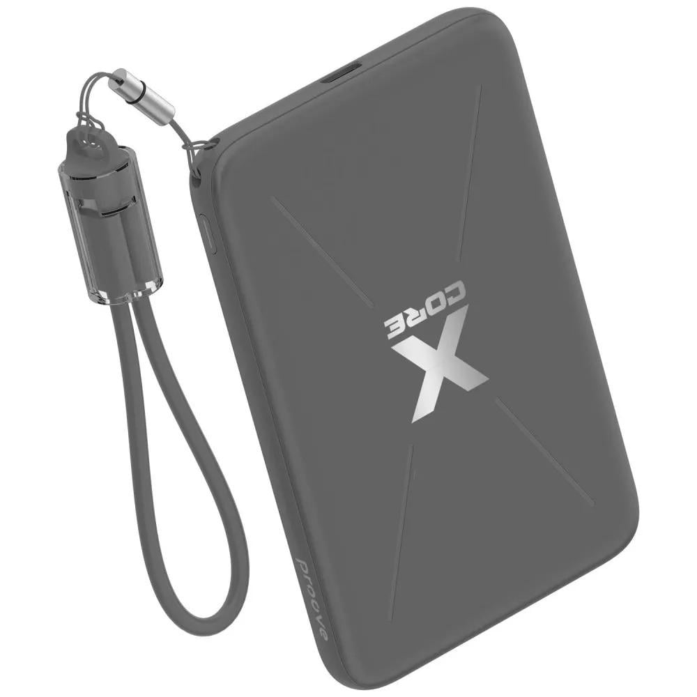 Зовнішній акумулятор тонкий з бездротовою зарядкою Proove X-Core Power Bank 20W 5000mAh Gray (PNXC20010003)