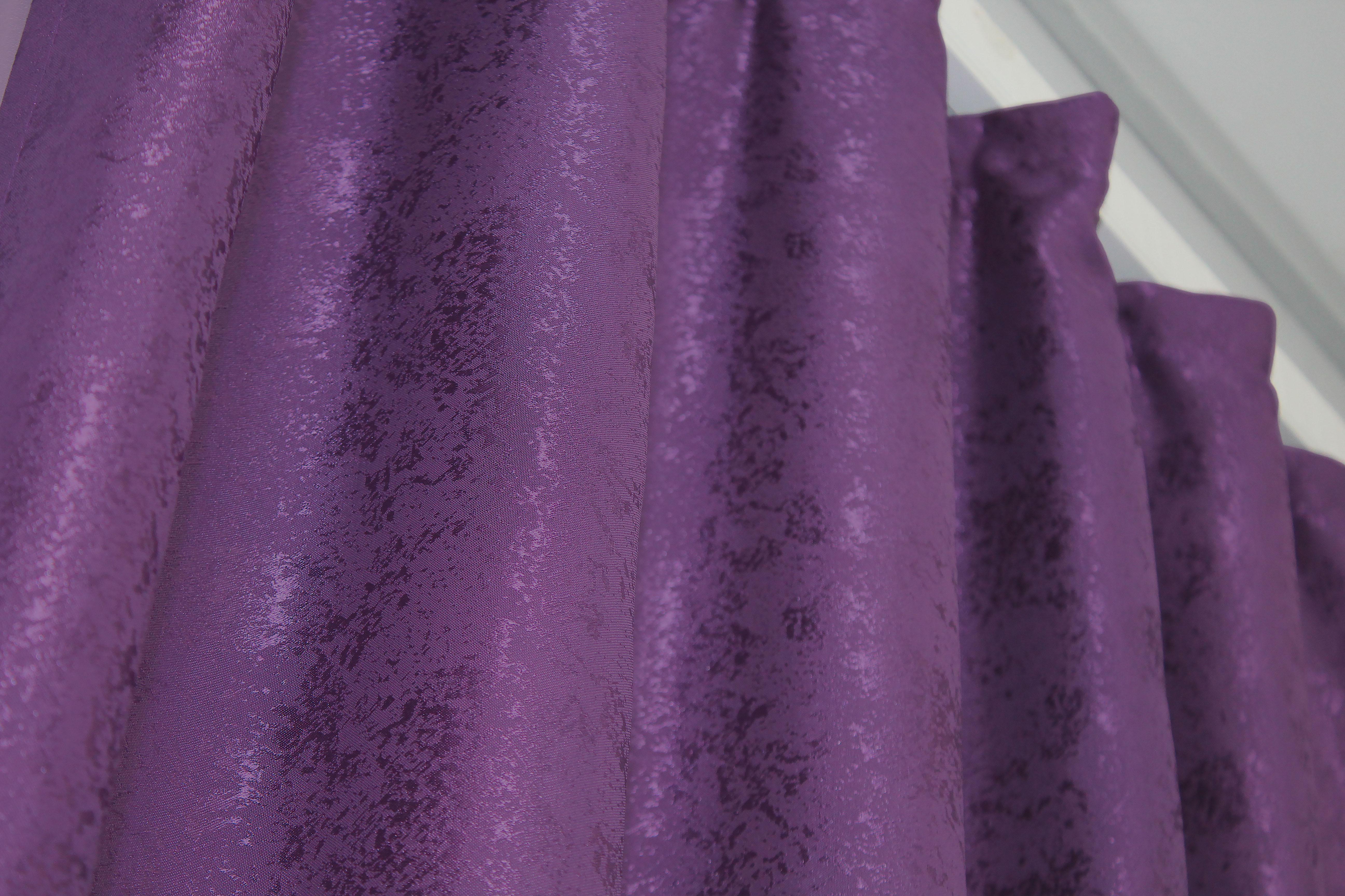 Комплект штор VR-Textil Al1 №1301ш жакард/мармур 150х270 см 2 шт. Фіолетовий (33-0236) - фото 6 Комплект штор VR-Textil Al1 №1301ш жакард/мармур 150х270 см 2 шт. Фіолетовий (33-0236) - фото 6