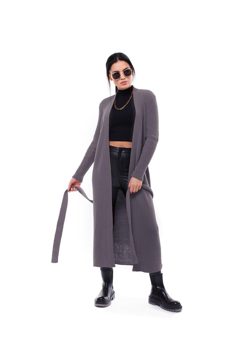 Кардиган SVTR свободный миди р. 42-46 Серый (407)