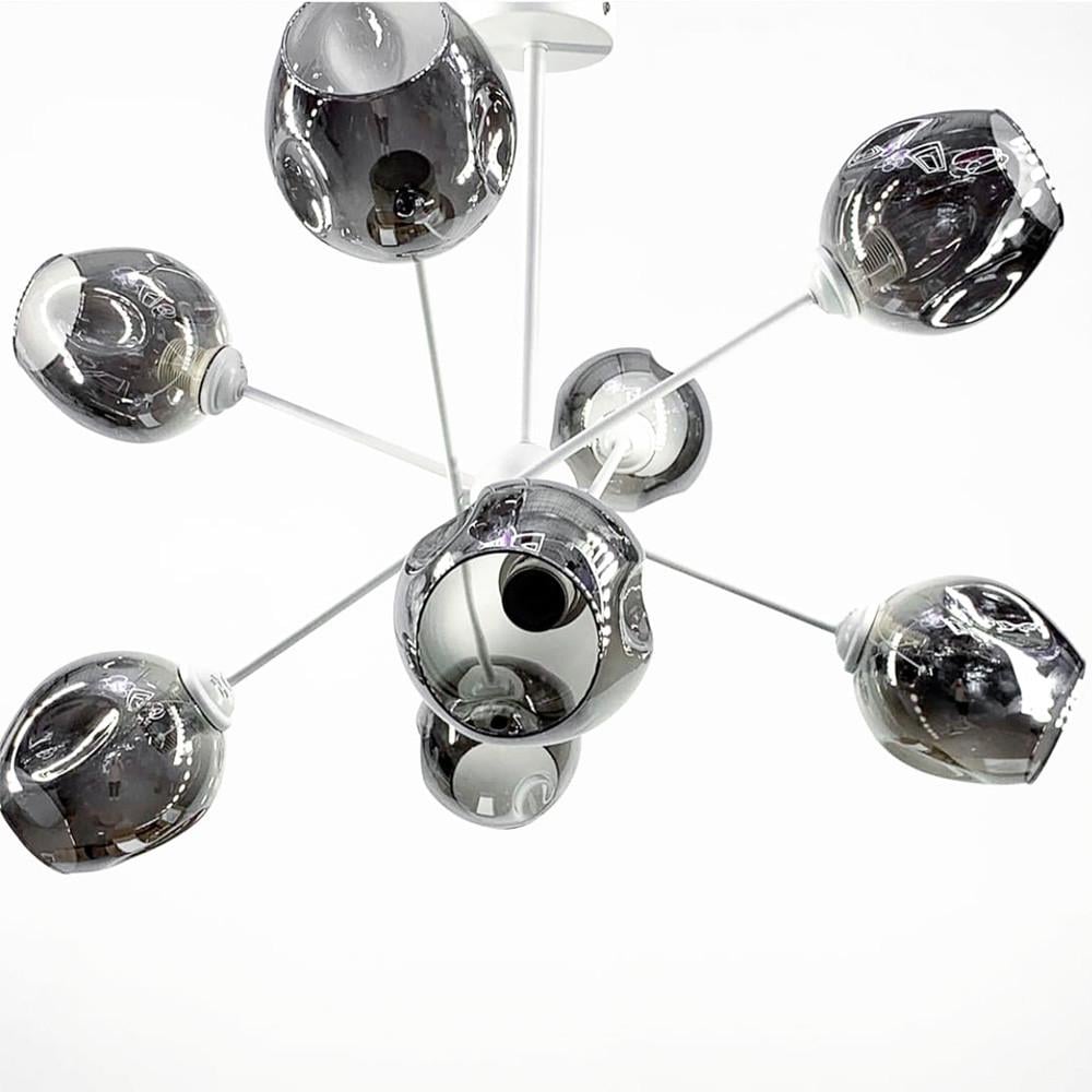 Люстра стельова в сучасному стилі на 8 плафонів Білий (K166/8)