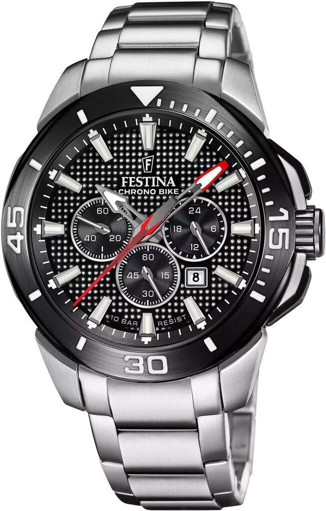 Наручные часы мужские Festina F20641/4 Chrono Bike со стальным корпусом WR 100 м и черным циферблатом