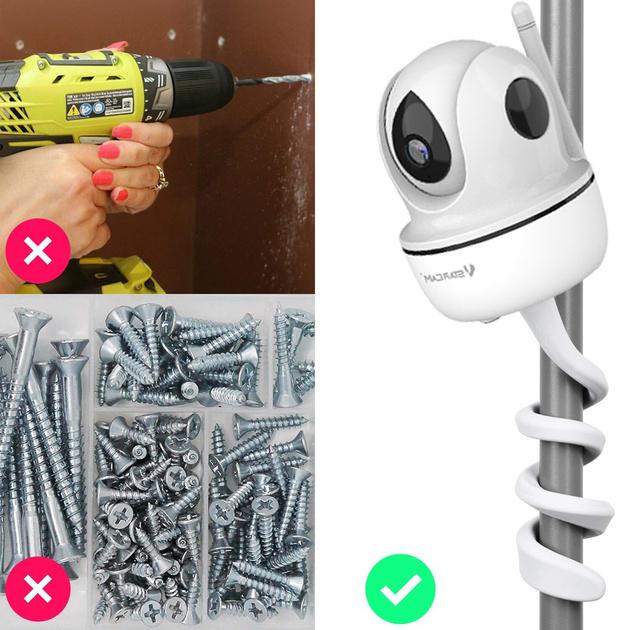 Штатив гибкий для видеокамеры/видео крутиться на 360⁰ Белый - фото 5