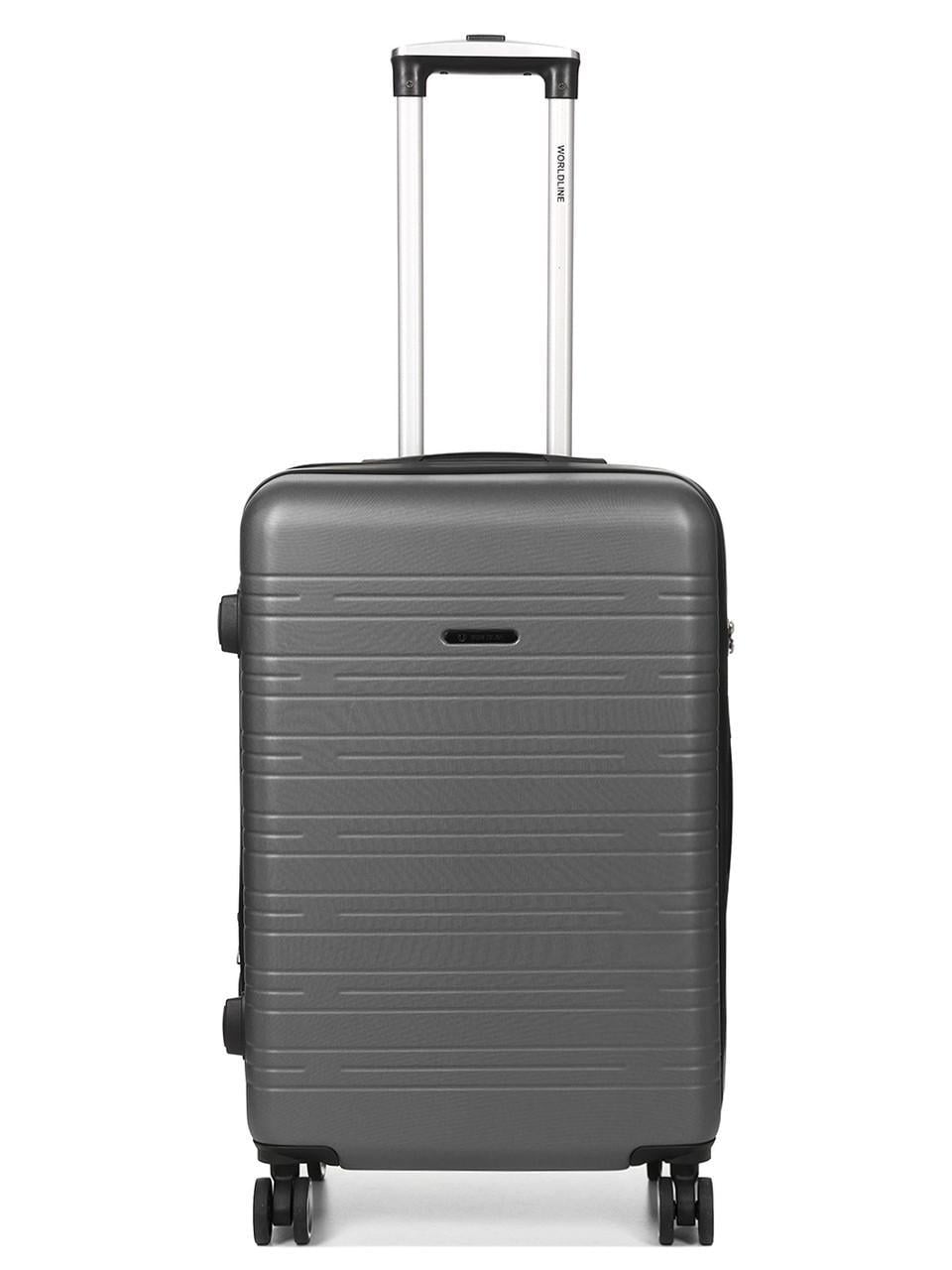 Чемодан Франция средняя Worldline M 66х44х28+3 см 74 л 3,5 кг Серый (627)