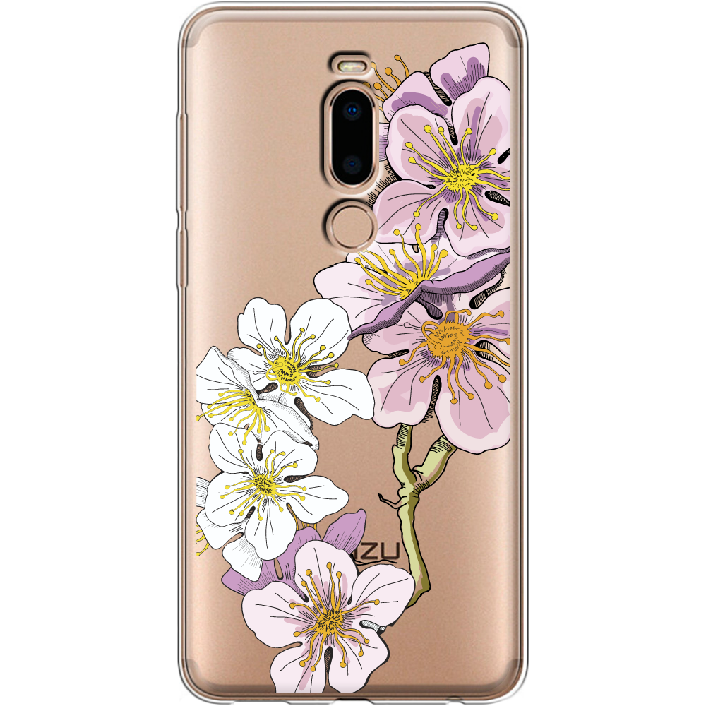 Чохол Boxface Meizu M8 Cherry Blossom Прозорий силікон (35852-cc4-35852) - фото 1