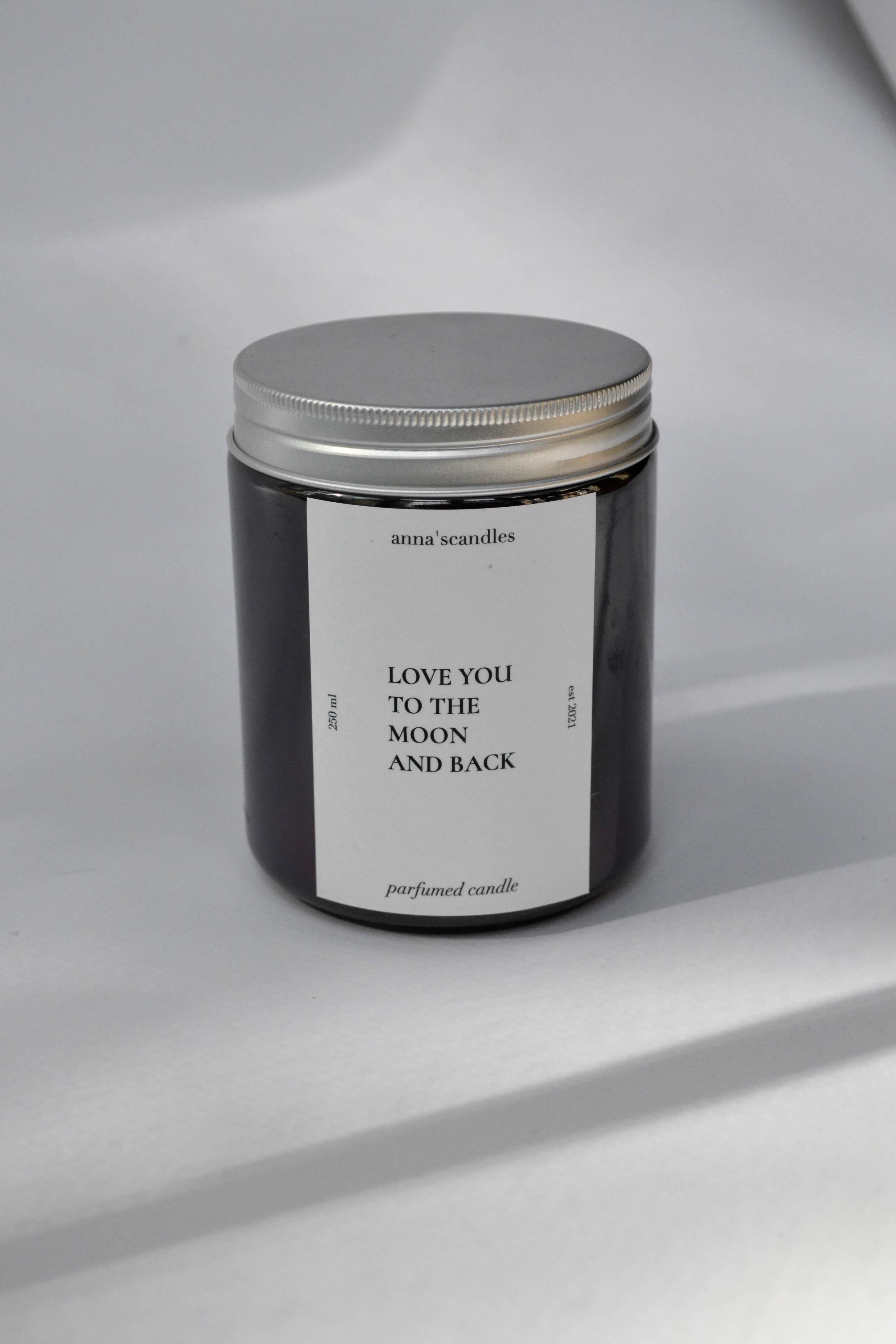 Аромасвічка соєва anna'scandles LOVE YOU TO THE MOON AND BACK у склі 250 мл (23855925)