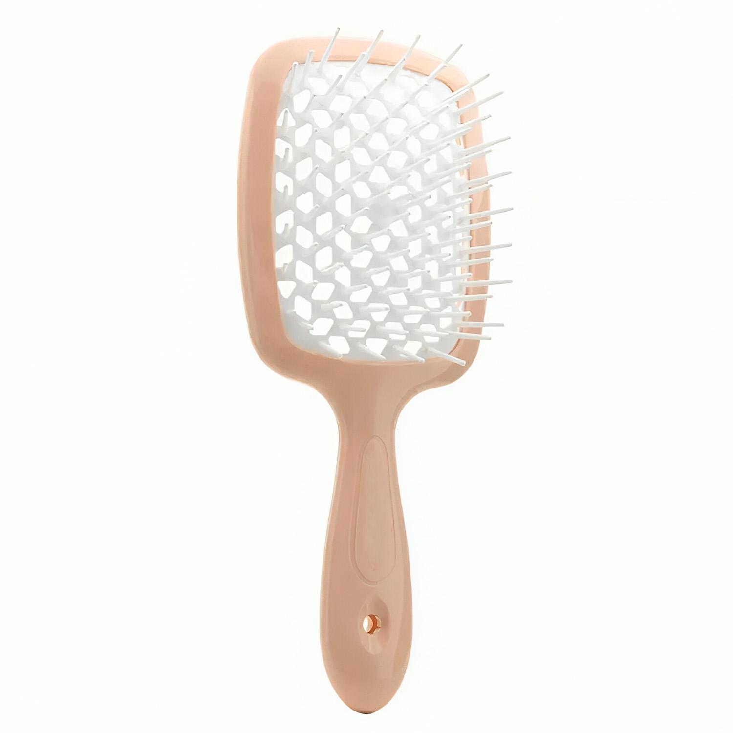 Расческа-щетка для волос Superbrush Plus Hollow Comb Бежево-белый (86728) - фото 1