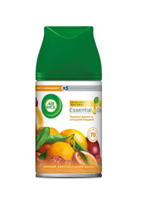 Змінний балон до освіжувача повітря Air Wick Fmatik Тропічні фрукти та солодкий мандарин 250 мл