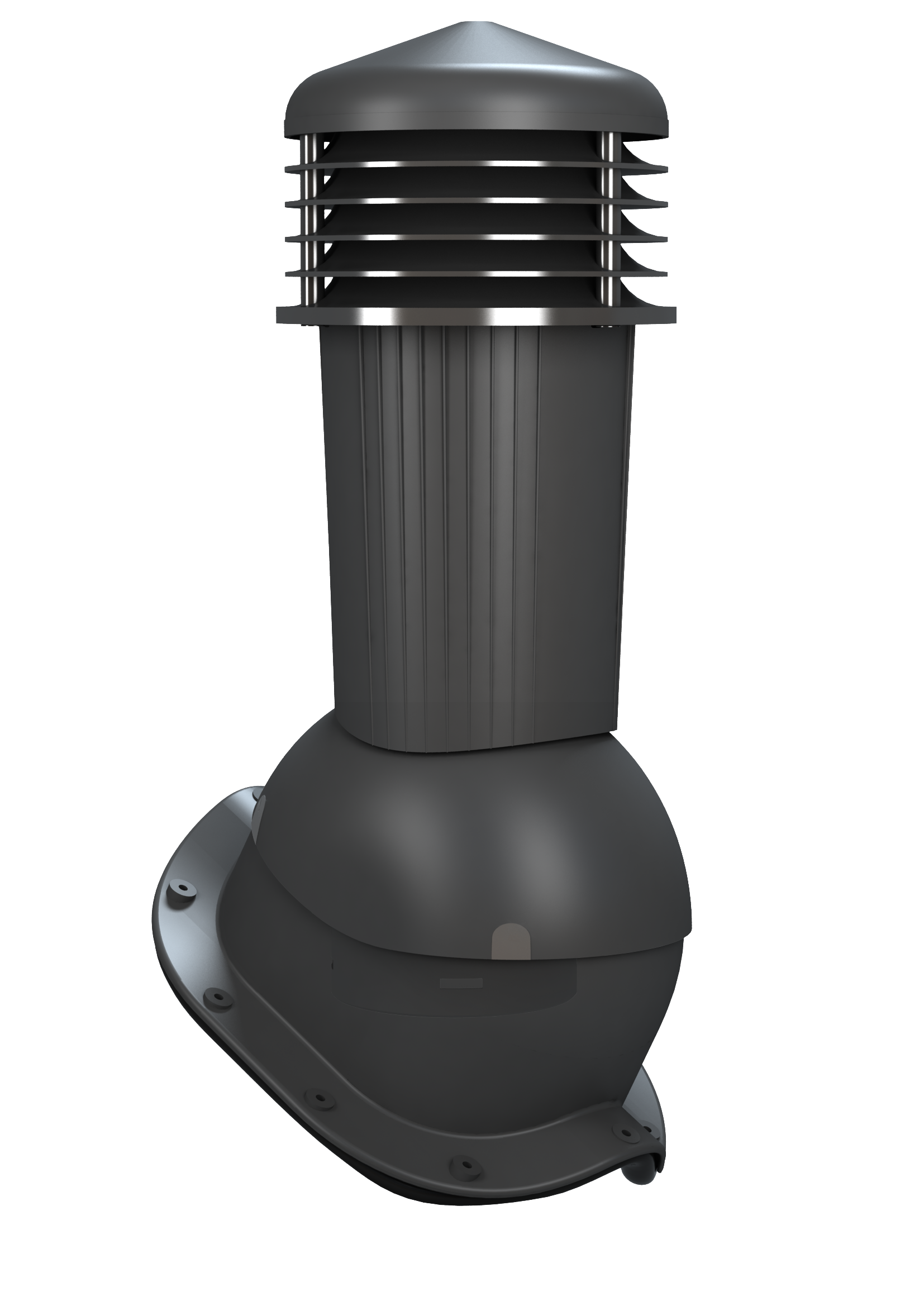 Выход вентиляционный Wirplast Perfekta неутепленный для металлочерепицы Венера 125 мм RAL 7021 Графитовый (32169193)