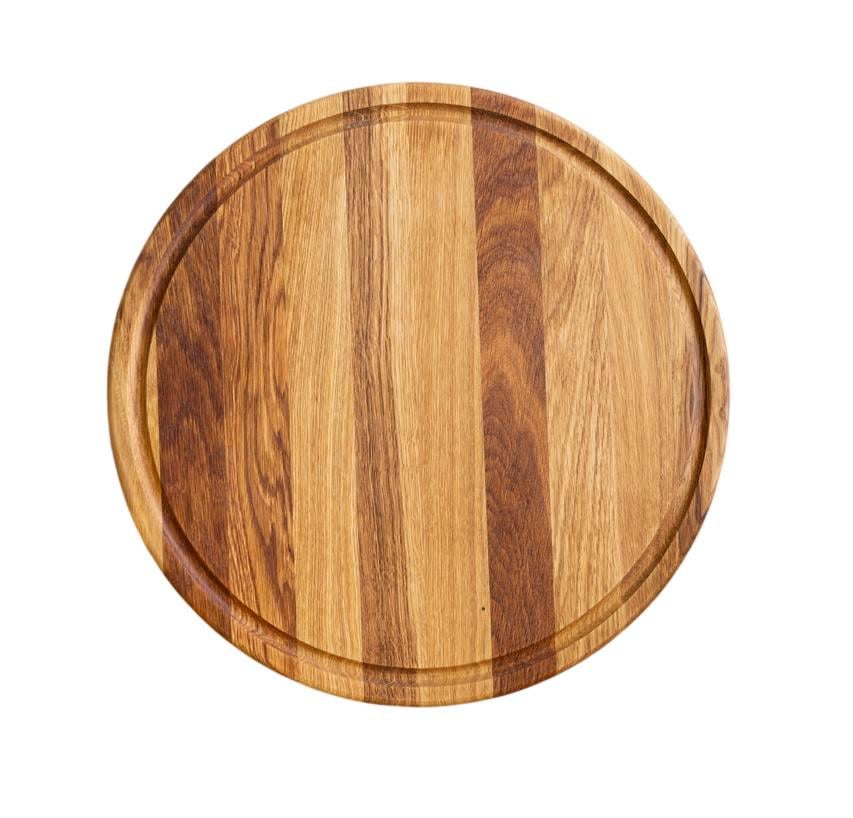 Доска разделочная BVD67 деревянная круглая 40 см.(2466)