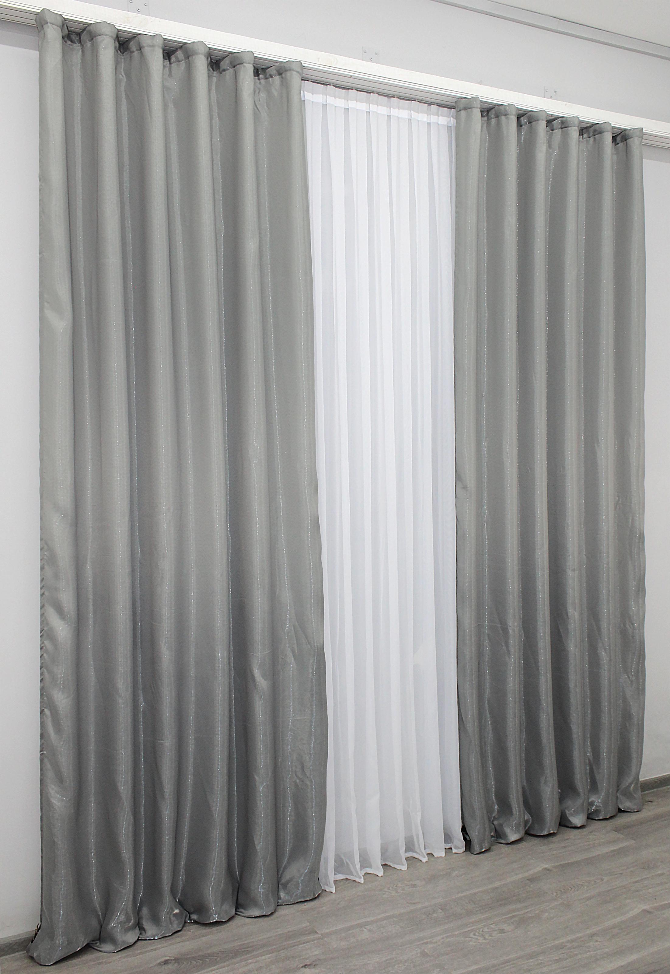 Комплект штор VR-Textil Атлас № 799ш монорей 100х270 см 2 шт. Графитовый (31-204) - фото 5 Комплект штор VR-Textil Атлас № 799ш монорей 100х270 см 2 шт. Графитовый (31-204) - фото 5