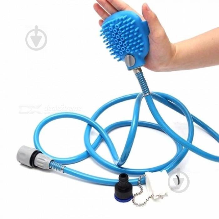 Рукавички для миття тварин SUNROZ Pet Bathing Tool щітка-душ для собак Синій (SUN1503) Рукавички для миття тварин SUNROZ Pet Bathing Tool щітка-душ для собак Синій (SUN1503)