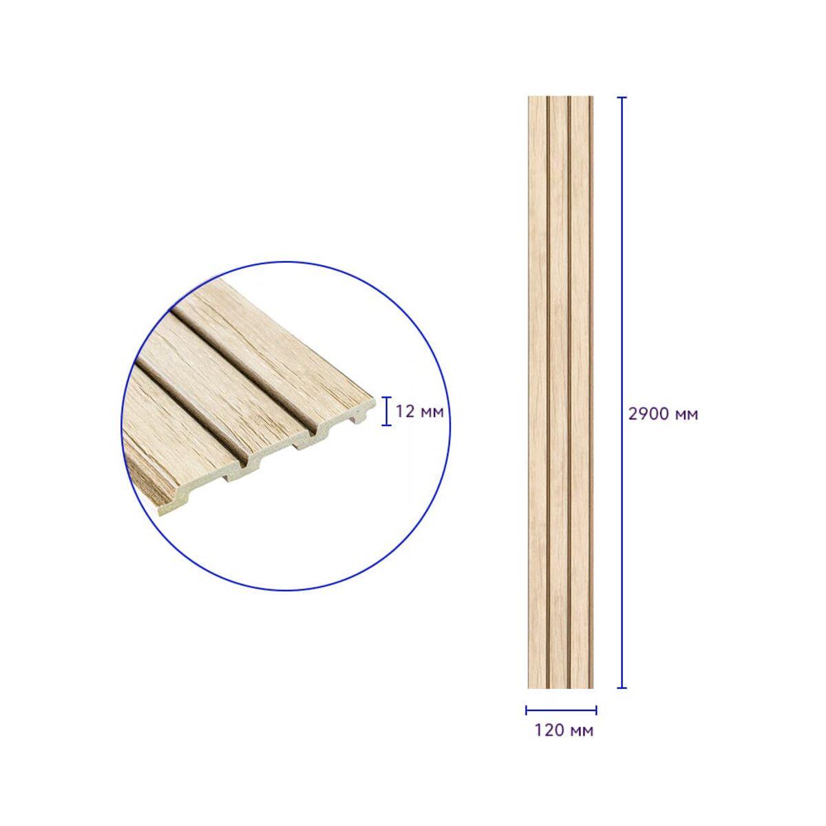 Рейка декоративная PS D 2900x120x12 мм (SW-00001741) - фото 3 Рейка декоративная PS D 2900x120x12 мм (SW-00001741) - фото 3