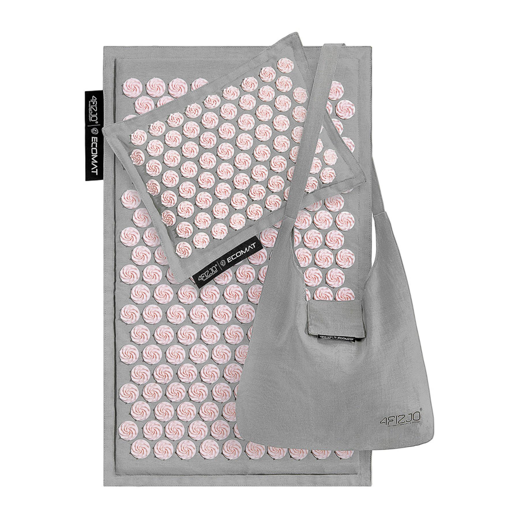 Килимок акупунктурний 4FIZJO Eco Mat Аплікатор Кузнєцова з подушкою 68x42 см Grey/Pink (25811) - фото 8