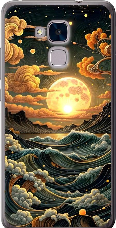 Чехол на Huawei Honor 5C Арт волны (6332t-356-42517)
