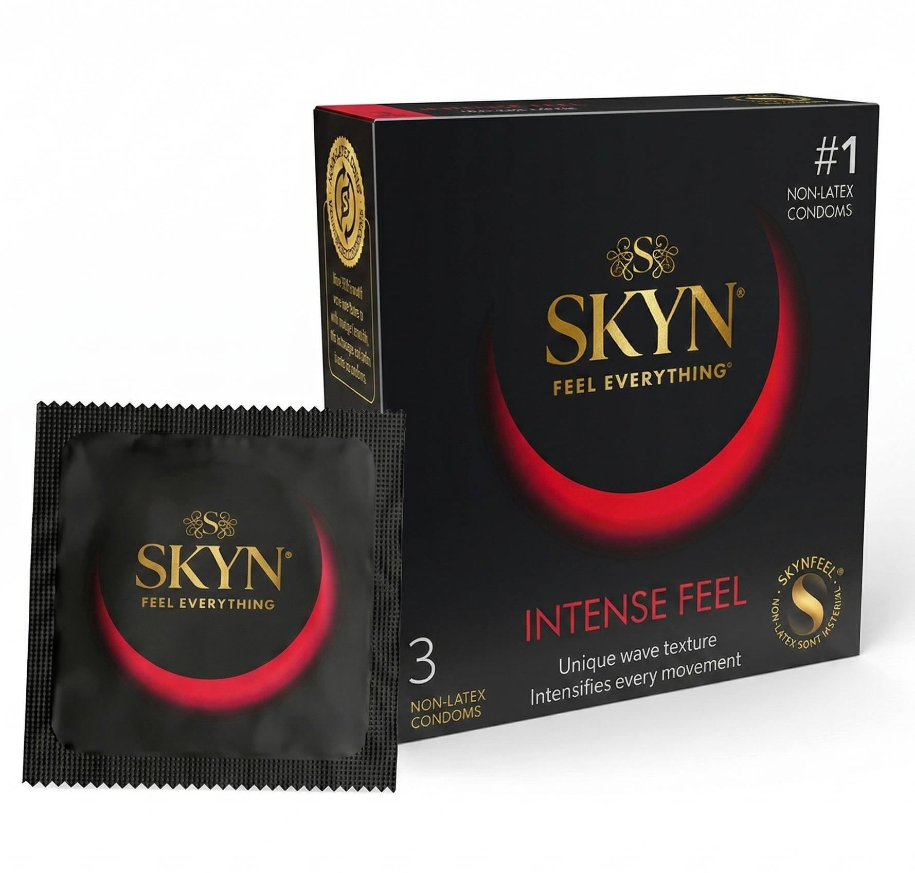 Презервативы Skyn Intense Feel ребристые безлатексные 3 шт.