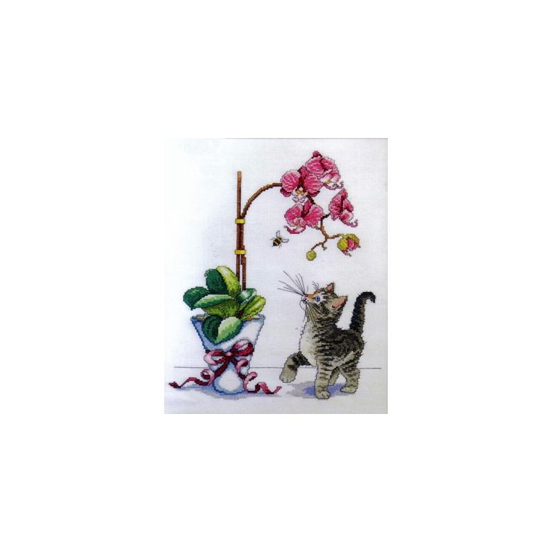 Набір для вишивки хрестиком Design Works 2546 Orchid Kitty (355)
