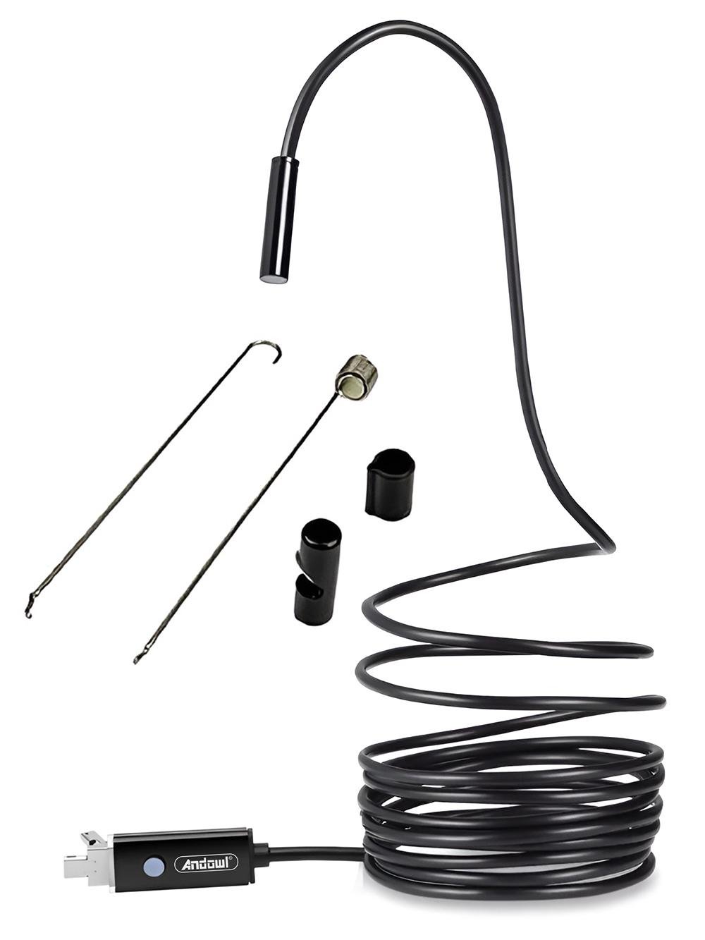 Эндоскоп для авто Andowl Q-HD212X1 usb/micro кабель 10 м Черный (5fe644da) - фото 1 Эндоскоп для авто Andowl Q-HD212X1 usb/micro кабель 10 м Черный (5fe644da) - фото 1