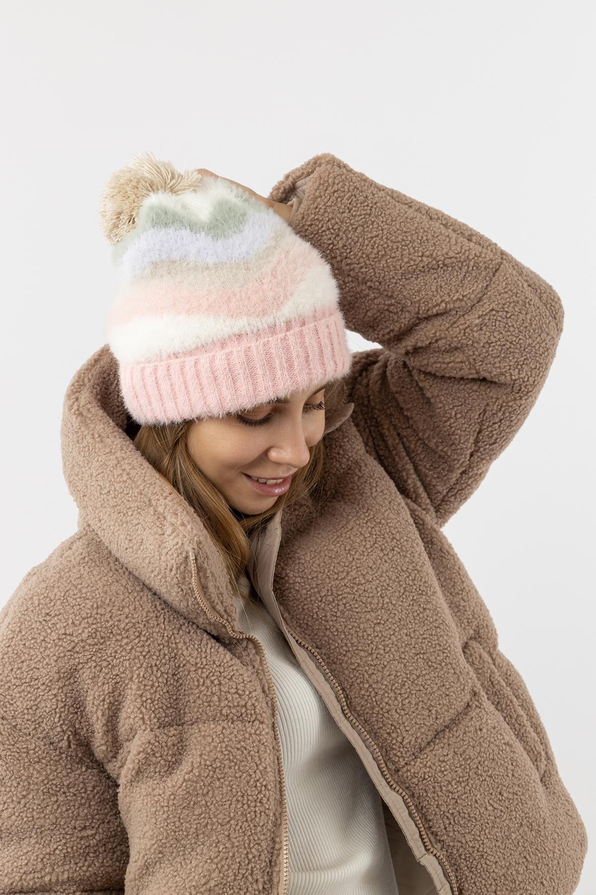 Шапка женская 58-60 см Розовый (ЦБ-00232224)