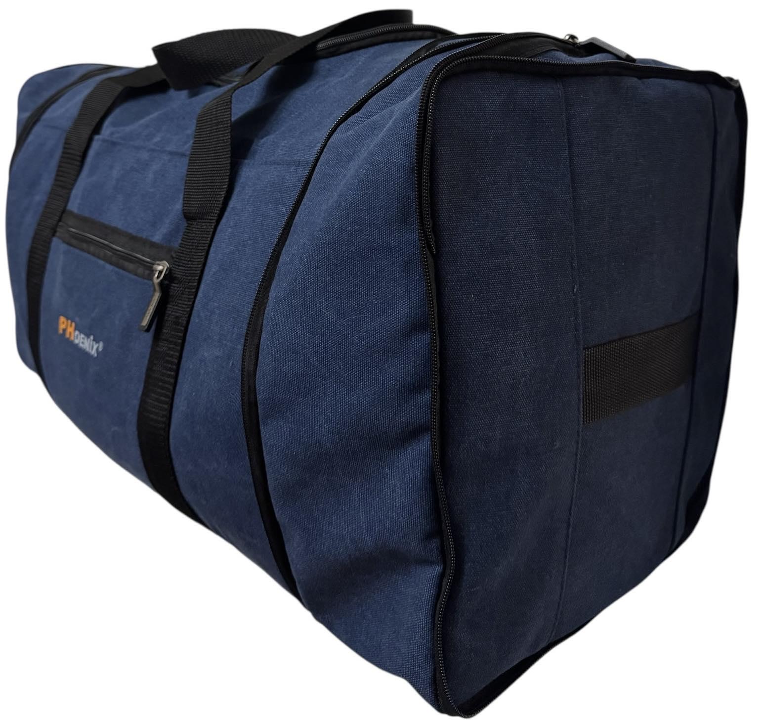 Сумка велика дорожня з кишенею на блискавці 90 л Синій (3370) - фото 7